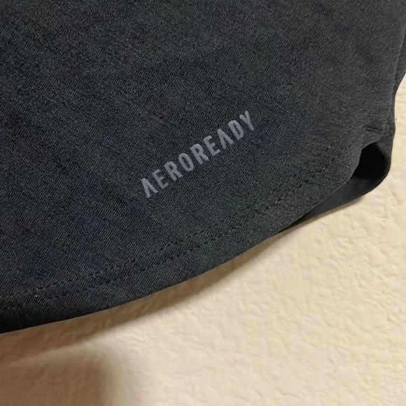 Adidas Aeroready Dark Gray Athletic Top Size L - Picture 4 of 6